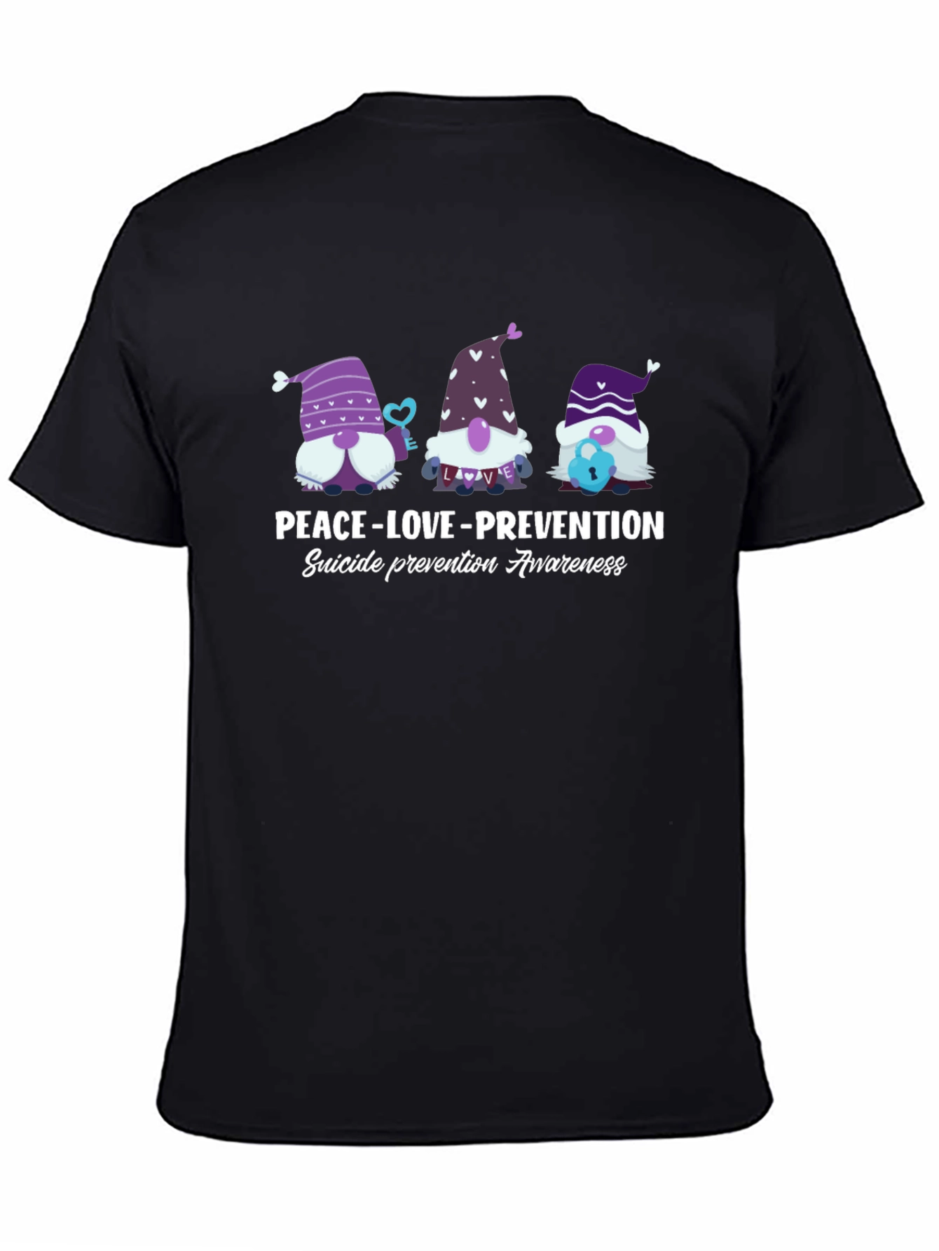 Peace Love Prevention Suicide Awareness Graphic Tee