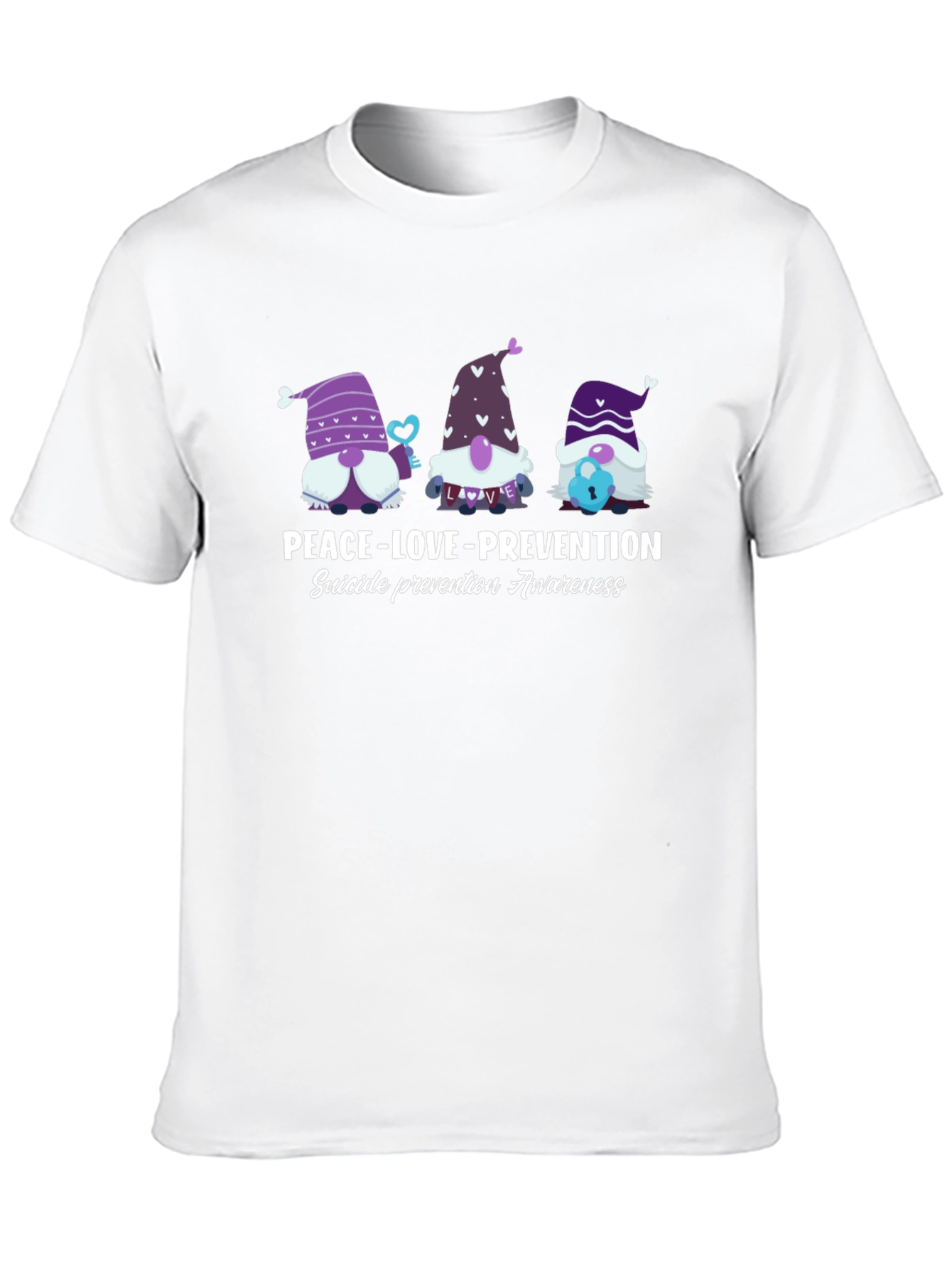 Peace Love Prevention Suicide Awareness Graphic Tee