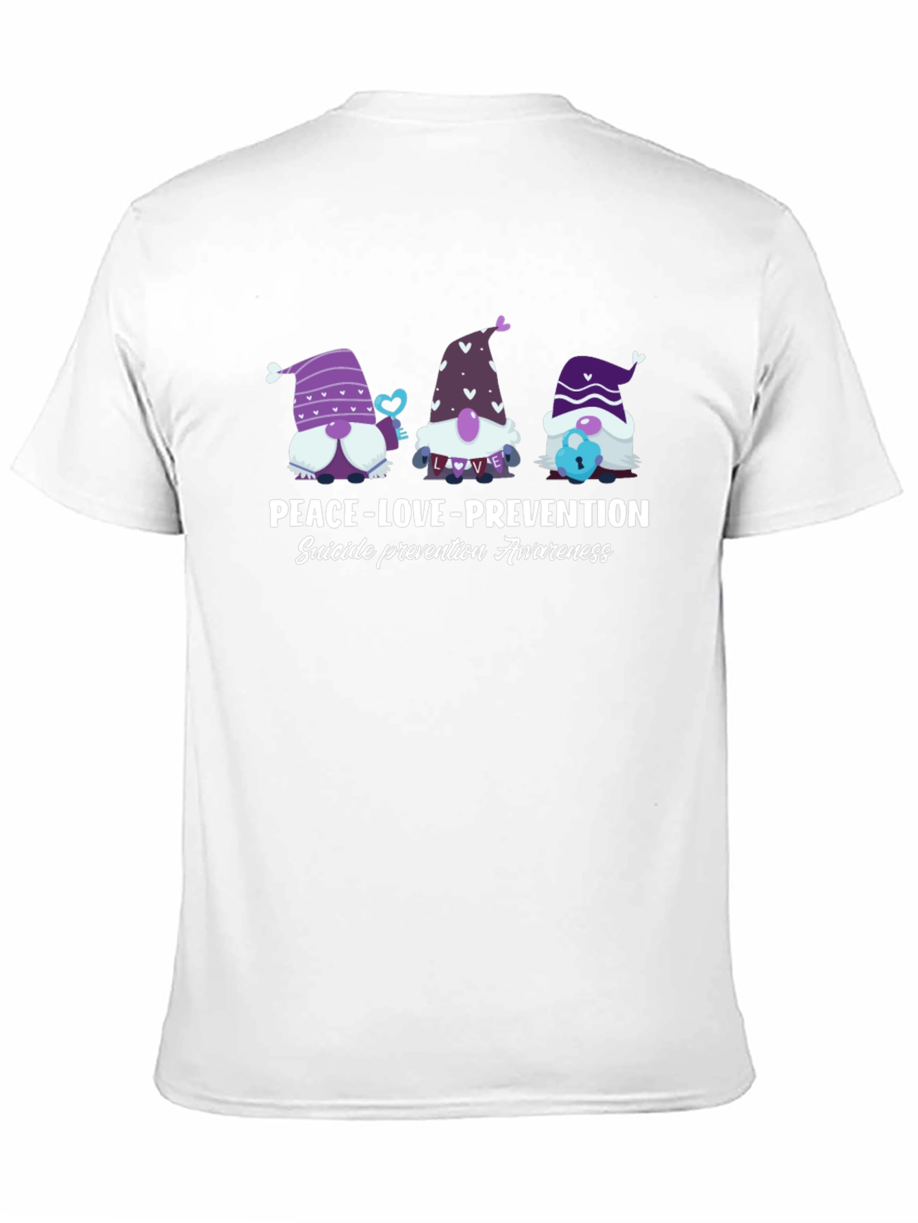 Peace Love Prevention Suicide Awareness Graphic Tee