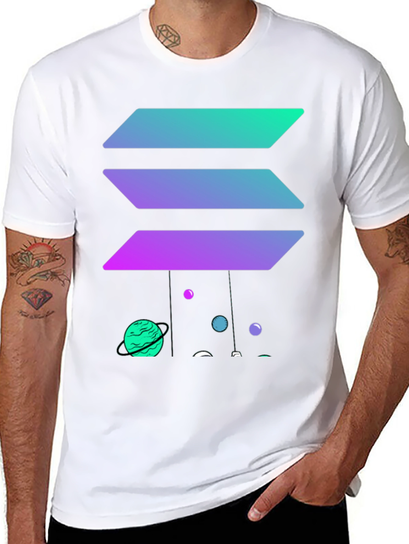 Solana Planets Black Tee