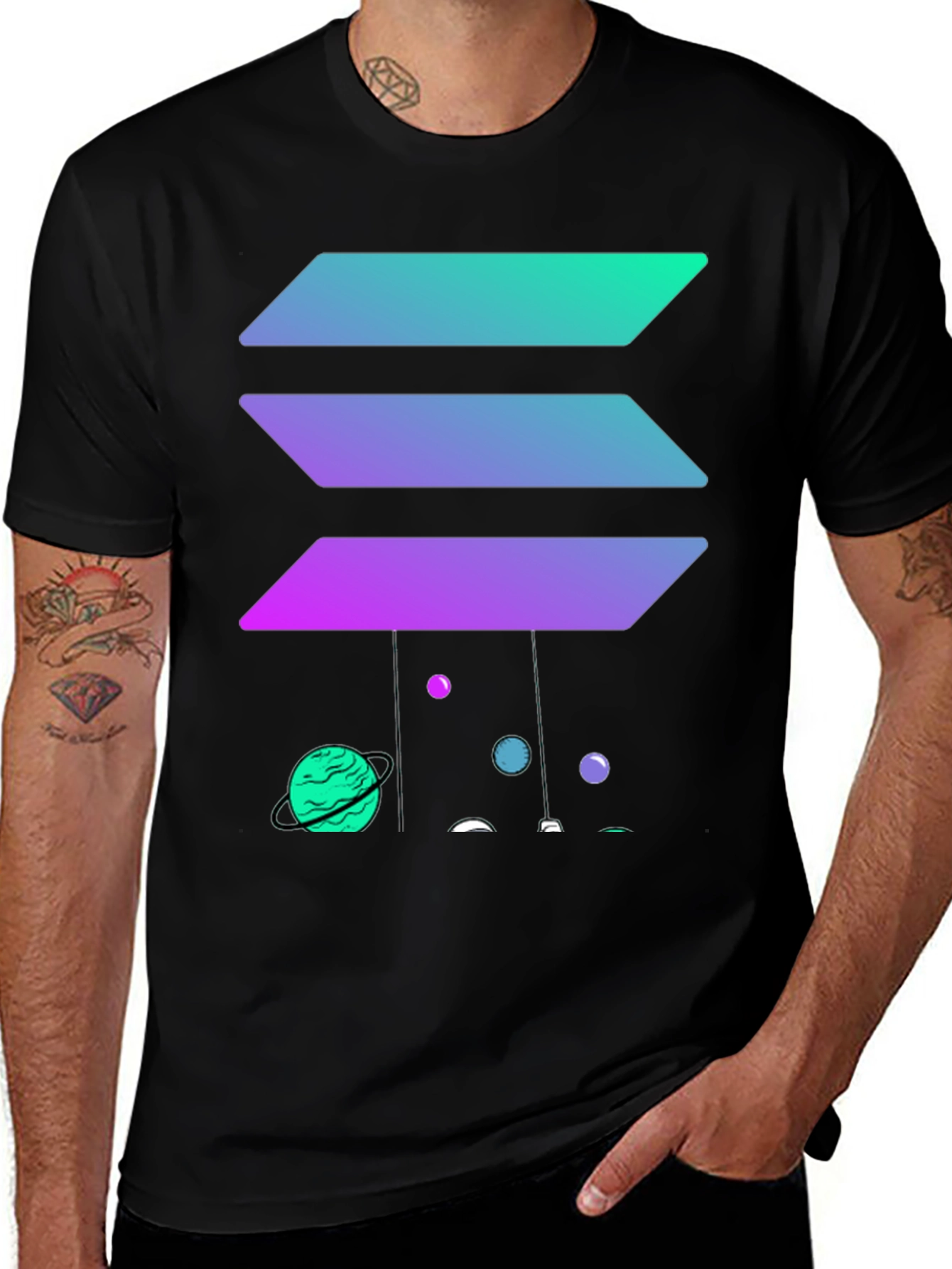 Solana Planets Black Tee