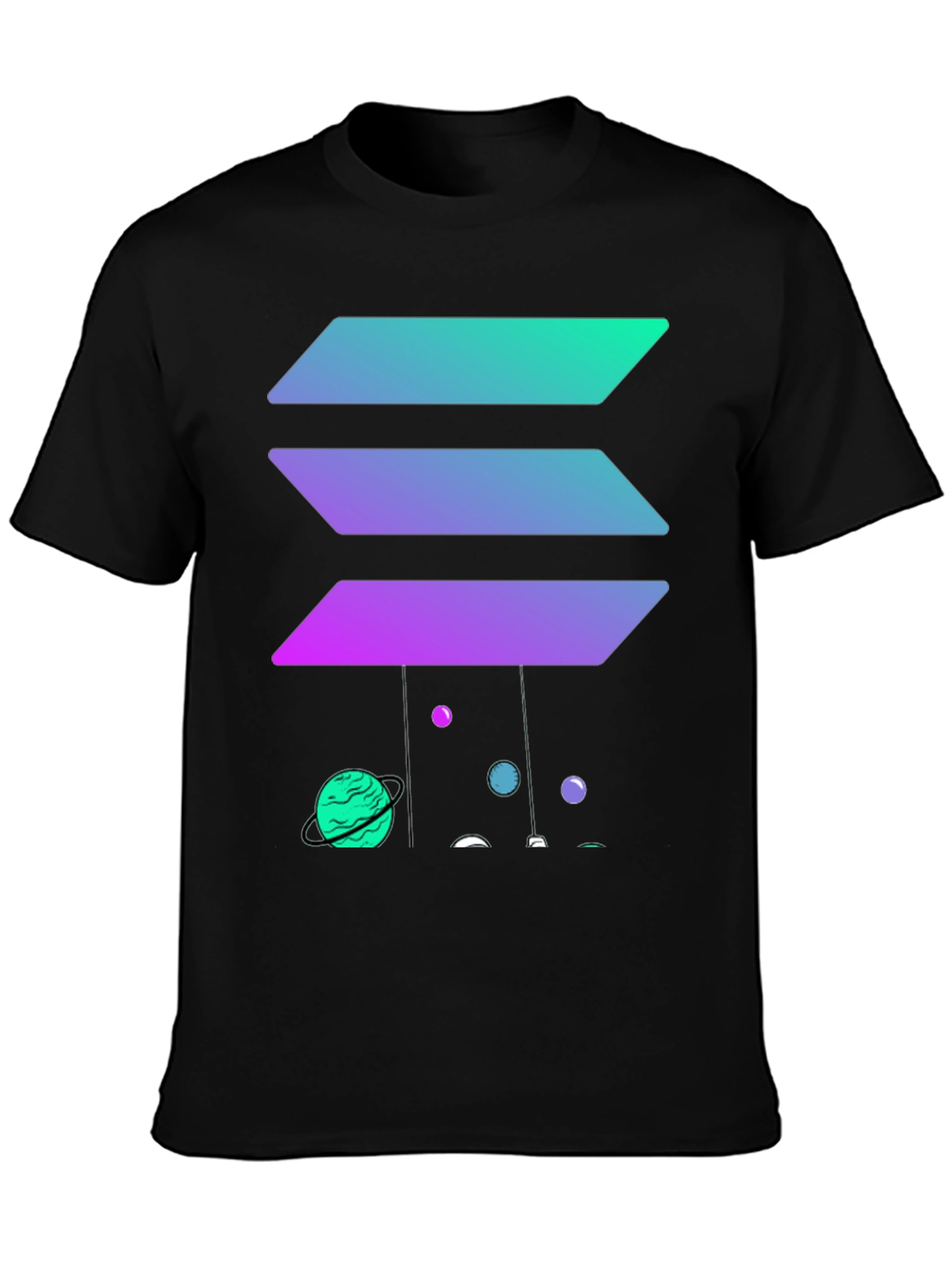 Solana Planets Black Tee