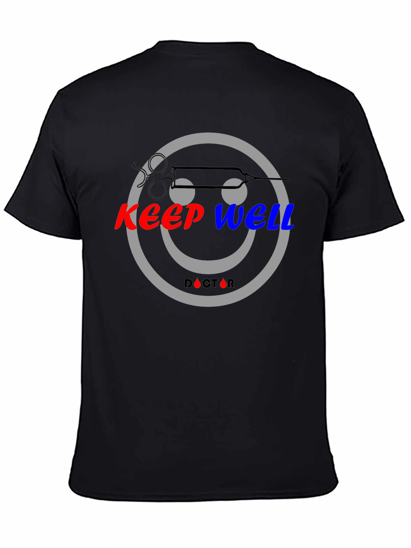 Keep Well Doctor Smiley Face Graphic Tee