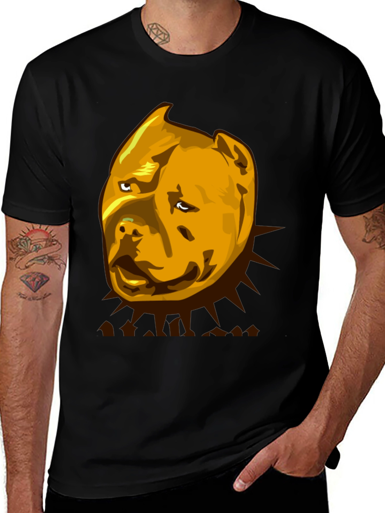 Pitbull Graphic Tee - Mens Black T-Shirt