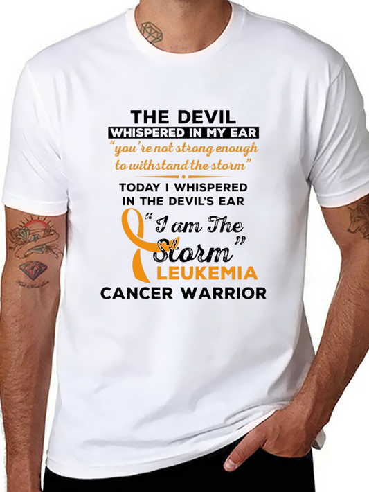 Leukemia Cancer Warrior T-Shirt - Devil Storm Design