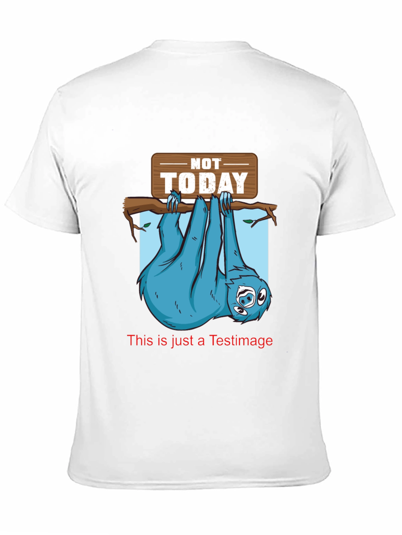 Not Today Sloth Graphic T-Shirt - Black