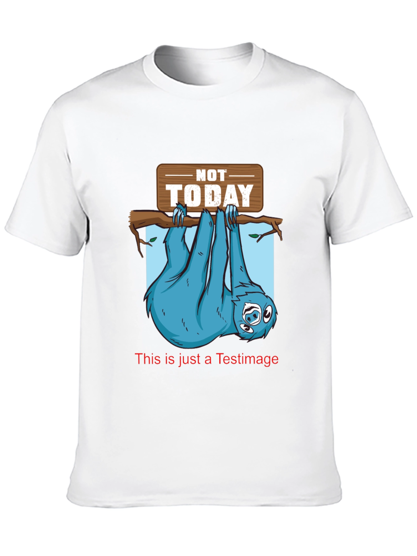 Not Today Sloth Graphic T-Shirt - Black