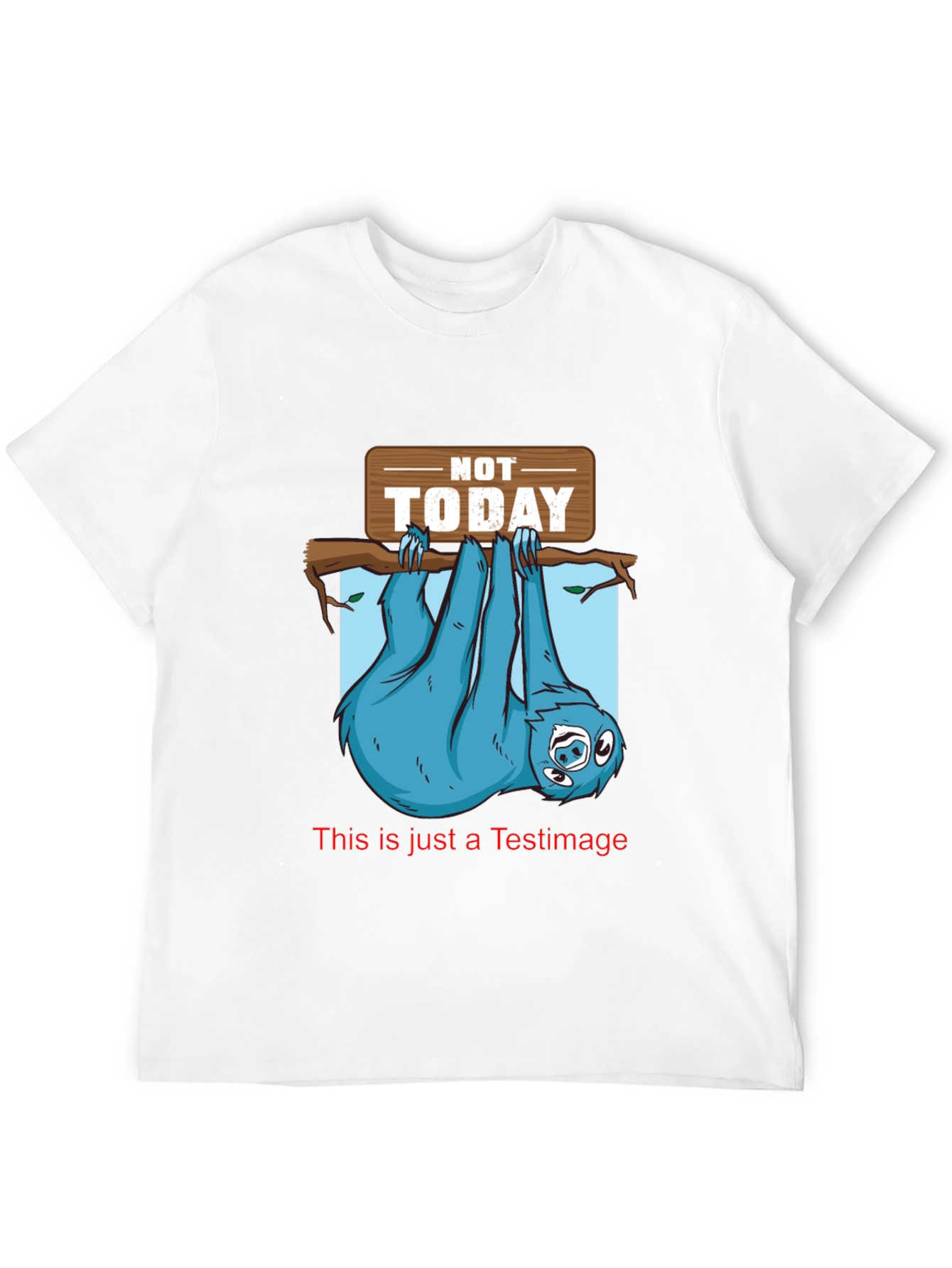 Not Today Sloth Graphic T-Shirt - Black