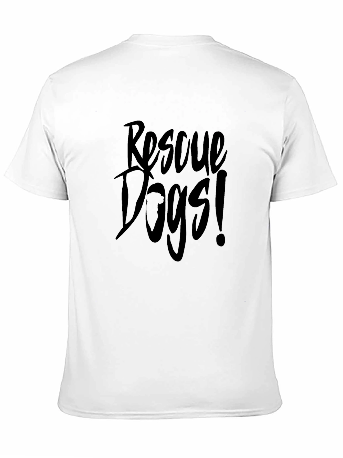 Rescue Dogs Graphic Tee - Black Cotton T-Shirt