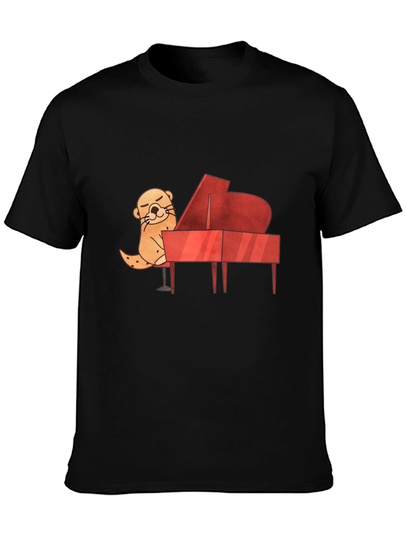 Otter Playing Piano Graphic Tee