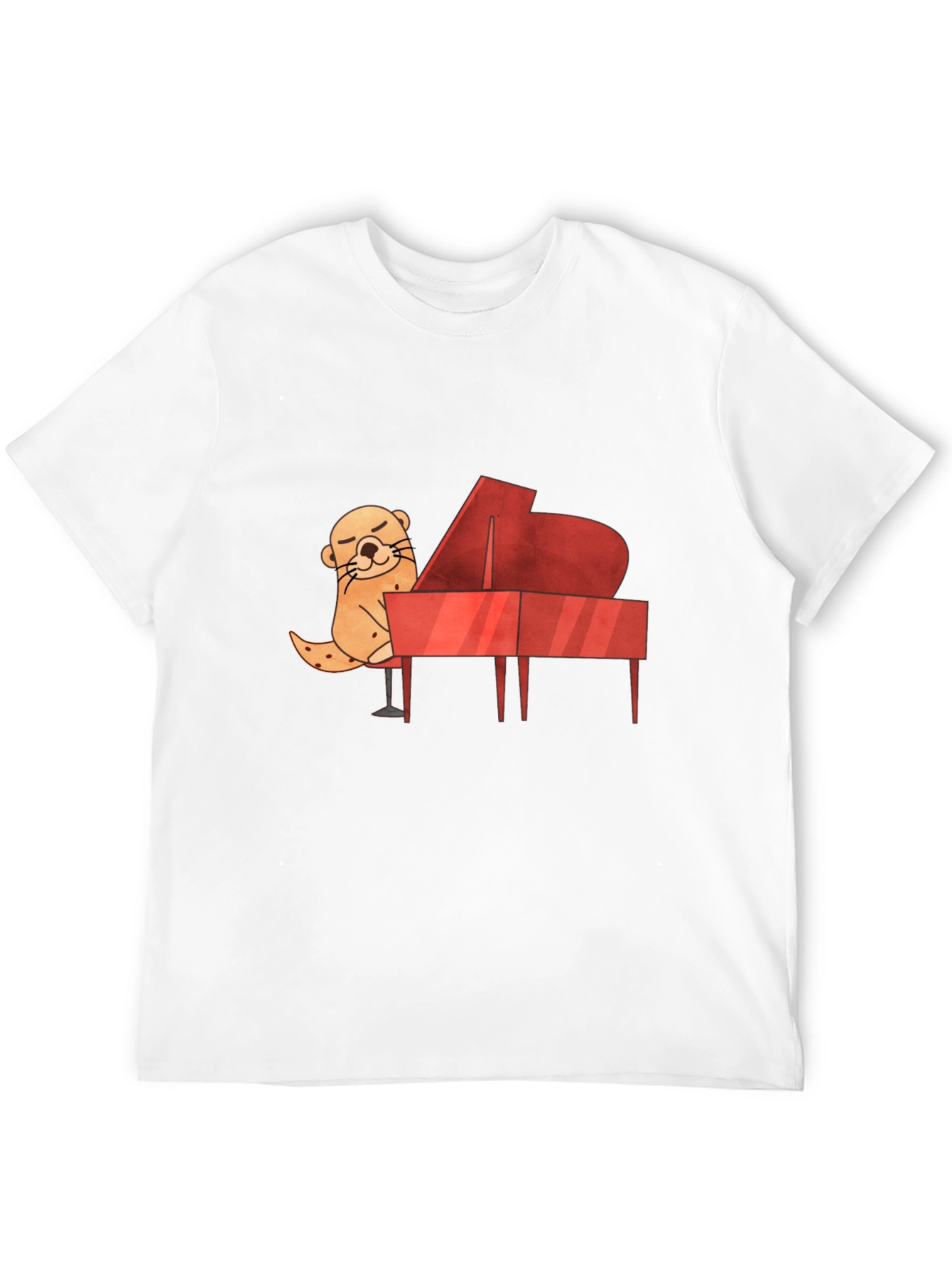Otter Playing Piano Graphic Tee