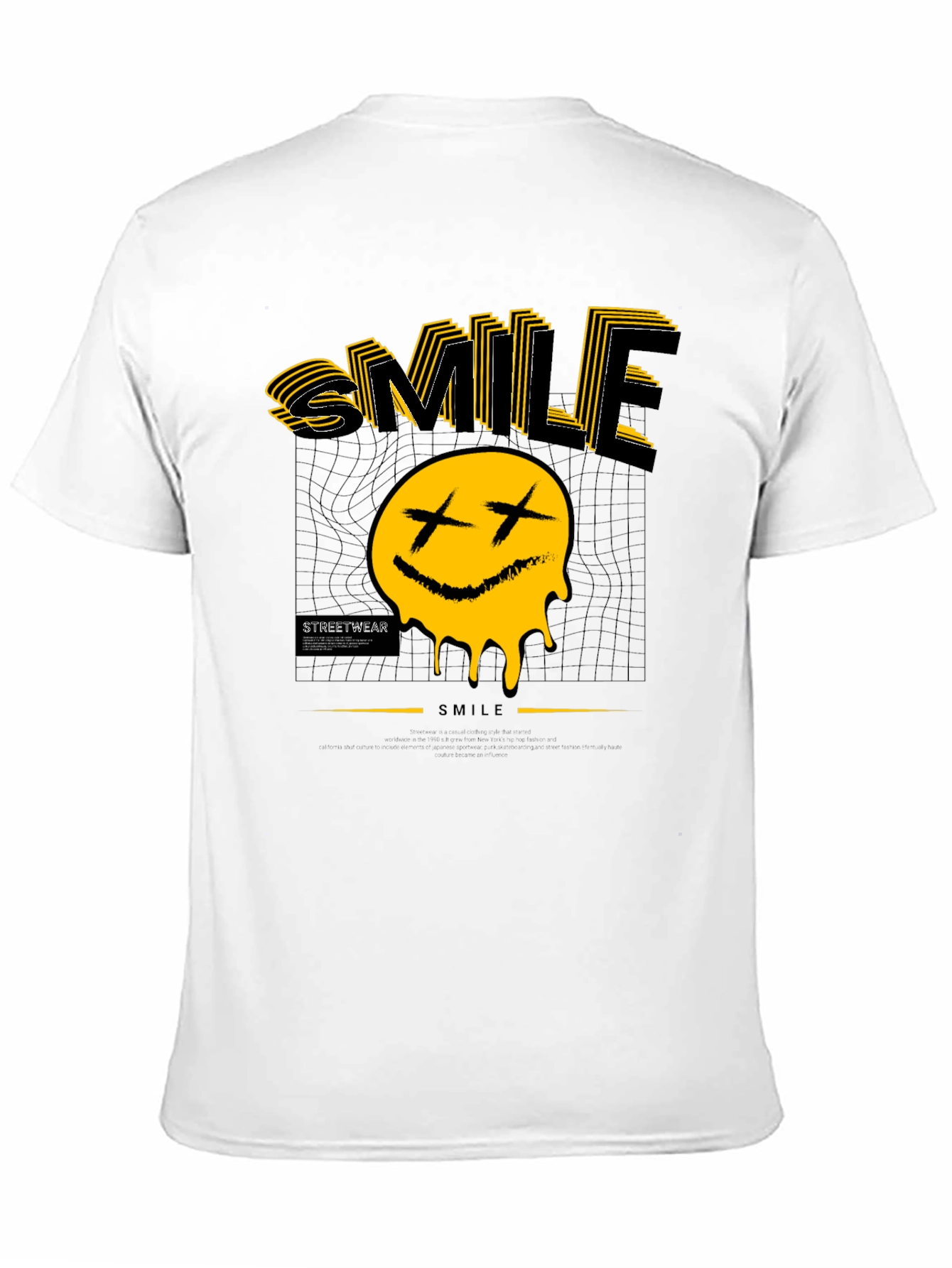 Smile Graphic Print Black T-Shirt