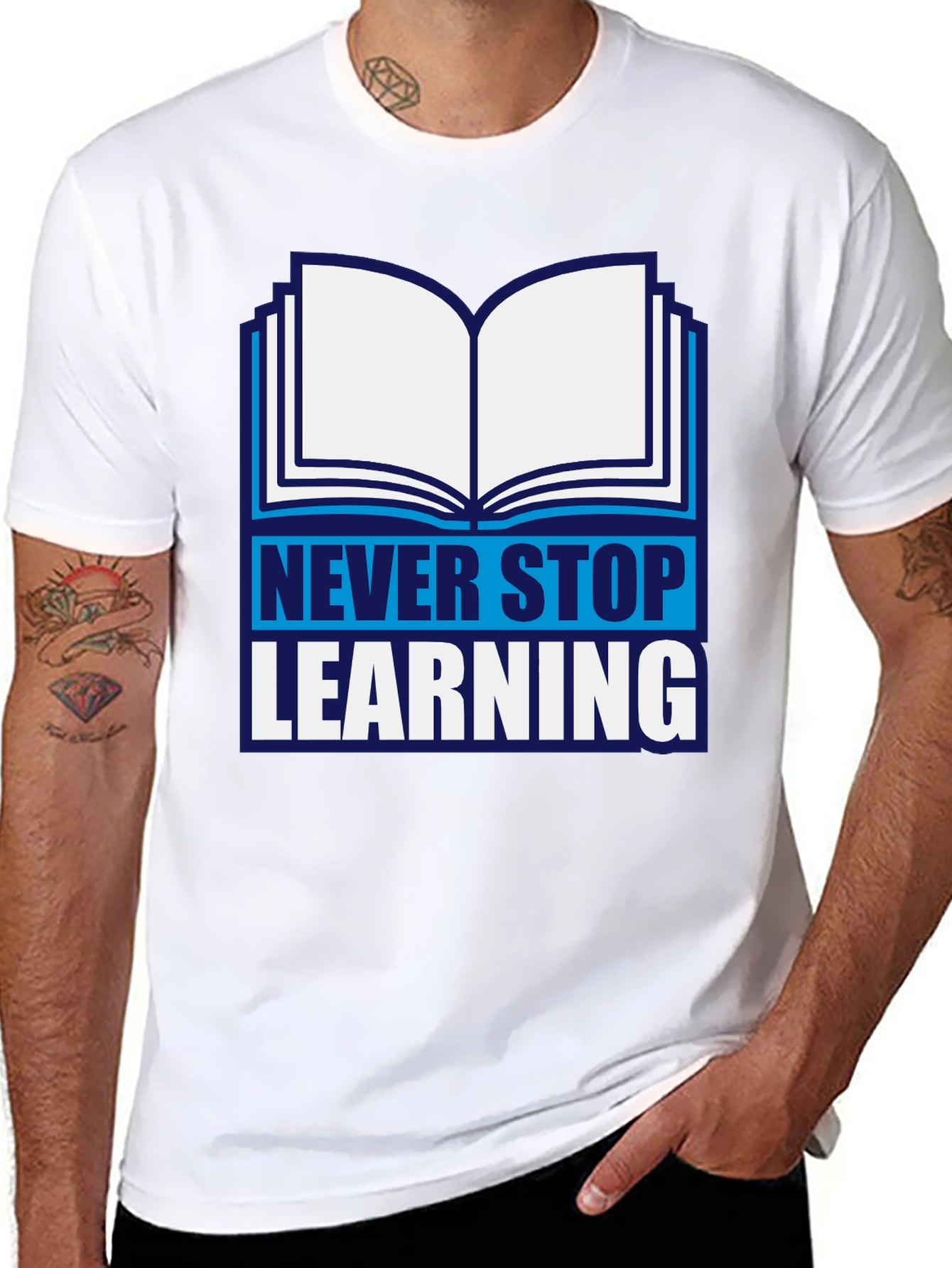 Never Stop Learning Graphic T-Shirt